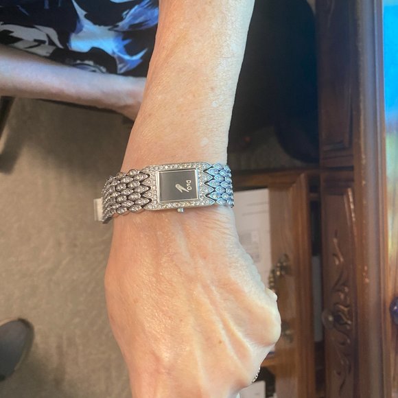 Dolce and Gabbana Silver Tone Watch Crystal Bezel and Bracelet - Picture 13 of 14